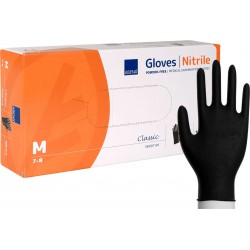 Gant en nitrile noir non poudrés TAILLE M